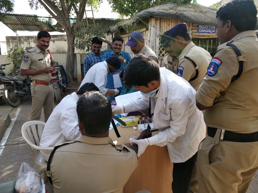 CFYKF kidney screening camp at a Hyderabad police station