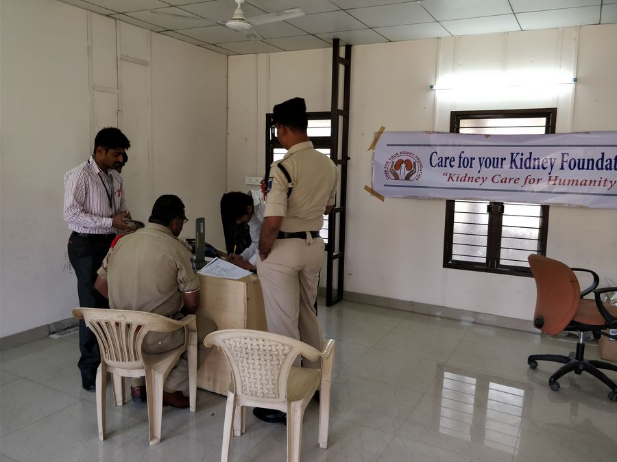 CFYKF kidney screening camp for police personnel